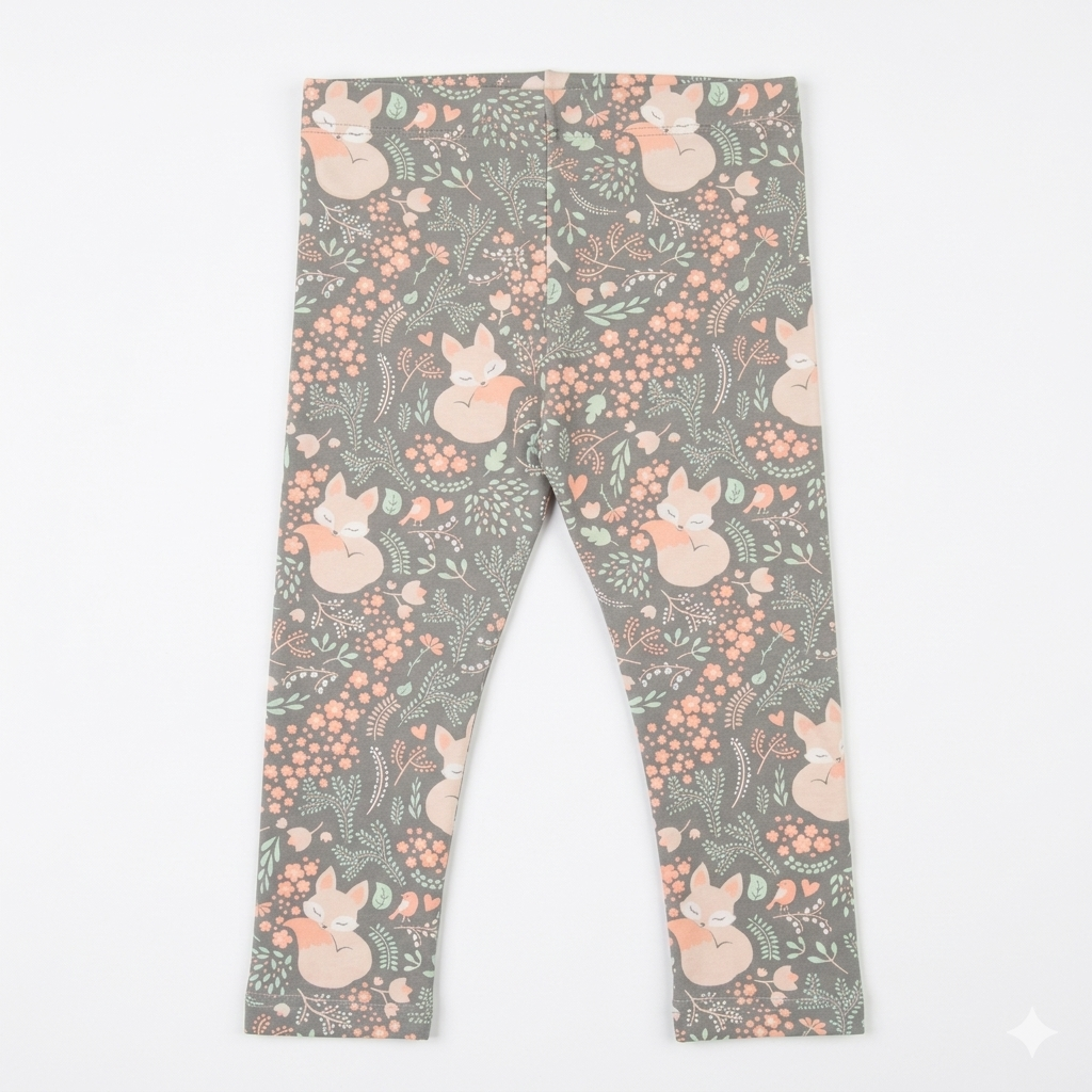 Szare legginsy w liski