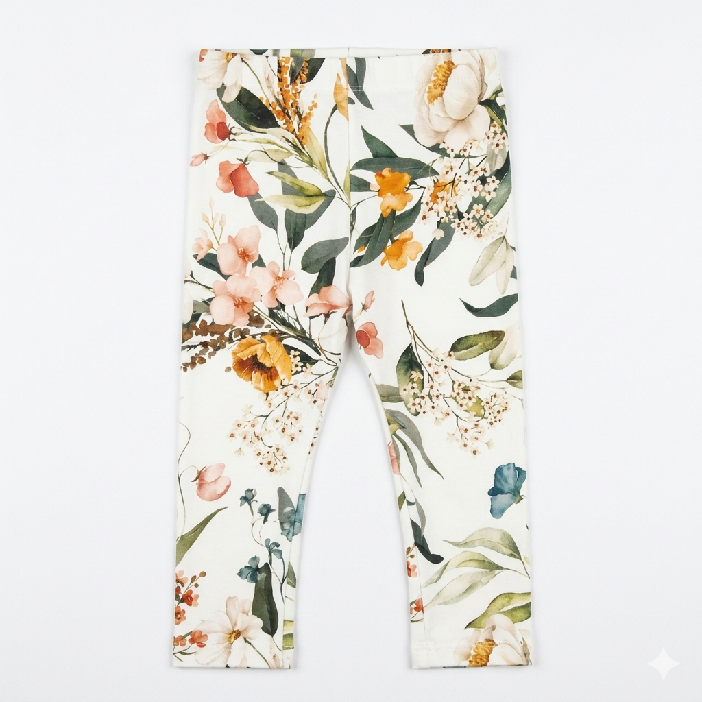 Legginsy z motywem kwiatów